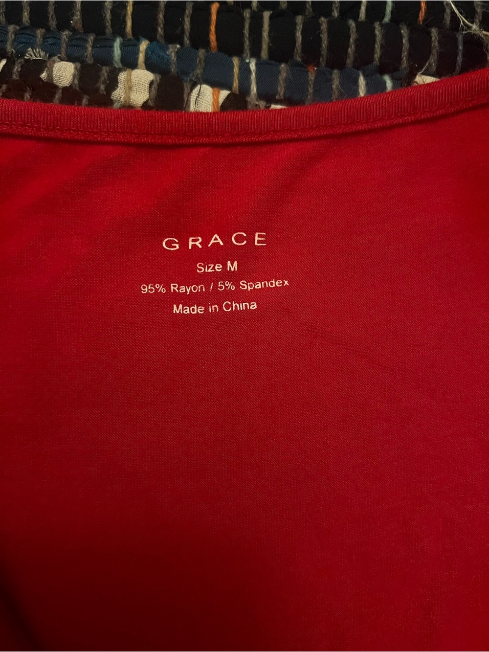 Red Draped Top - Picture 3 of 3